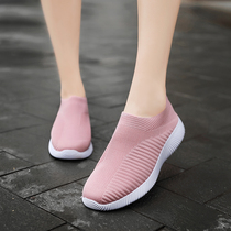 Good walking sneakers female multistep in summer breathable one foot pedal sloth web face shoes no shoestring gym socks shoes