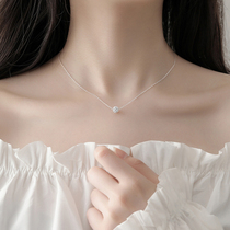 Round ball fairy sterling silver necklace 2021 new female niche light luxury ins cold wind summer minimalist clavicle chain tide