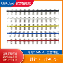 Row pin single row pin 2 54MM pitch 1x40p pin color black single row straight pin 40p one row 5 rows a piece