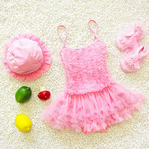 Baby swimsuit Girls baby new one-piece Korean ins swimsuit Bikini hot spring fashion princess tide