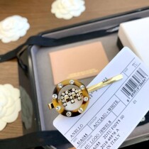 Miao New Products Hawksbill Turtle Circle Full Drill M Hair Clip Miu Acrylic Pattern Letters Hair Accessories Sweet Beauty 100 Hitch-lined