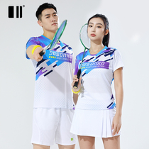Single Double Spring Summer New Badminton Suit Mens And Womens Kit Short Sleeve Women Sportswear Quick Dry Suction Sweat-Breathable Blouse