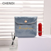  Velvet lipstick cosmetic bag flannel embroidery storage cosmetics toilet hand-in-hand bag mini small min portable i