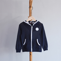 50-fold clearance ~ 110 yards ~ summer childrens clothing girls Korean brand Zhongdong navy blue ice silk fabric sunscreen clothing