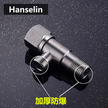 Thickened 304 stainless steel hot and cold universal triangle valve toilet basin angle valve thickened water stop valve valve