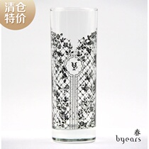 byears White Night Original print lace glass straight Cup Angel Milk Cup Teachers Day creative gift