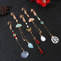 Guochao Pearl Ancient Wind Elegant Long Flow Su-style Chest Needle Accessories Woman Mid-Style Qipao-Style Qipao Press Flap Button Pendant Han Fu Pendant