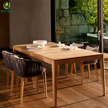 Outdoor Casual Solid Wood Vines Art Restaurant Table And Chairs Outdoor Patio Tea Table Combination Nordic Vines Sofa and chairs furniture