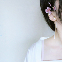 YOUR EARS original hand embroidered flowers Super Fairy Elves earrings ear hangers long earrings Hanfu ancient style