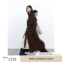 RandomPiece Winter New Camel Fleet Wool Clothes Designed Double - sided Ni Coat