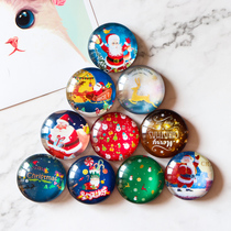 Christmas gift cartoon cute refrigerator sticker crystal glass hand gift manufacturer DIY set