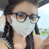 Black-rimmed glasses female makeup artifact can be equipped with a small face small frame myopia eyes frame Korean version of Tide face small face