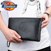 Mens handbag genuine leather luxury brands Handbags casual hand clip bag Large-capacity hand grip bag Soft Pisletters Enveloping Tide