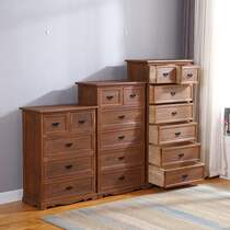American chest cabinet bedroom small cabinet locker multifunctional economical storage cabinet solid wood retro side