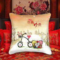 Childrens cartoon embroidery cross stitch pillow a couple pillowcase 2021 New cute own bedroom
