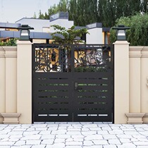 Simple Iron Art Door Courtyard Gate Villa Entrance 100 Yemeni Yard Door Single Double Open Theft garden door customizable