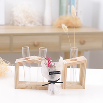 Creative log glass green Laura hydroponic plant vase Container Living room Office Desktop Mini Decorations Pendulum