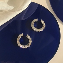 White Great Aunt 104 Shiny Drilling Method Ear Bone Clip Lukewarm Wind Sensational Ear Accessories Minimalist Student Without Ear Clip