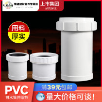United plastic PVC threaded expansion joint drainage pipe fittings threaded expansion joint telescopic sewage pipe live connection quick connection