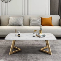 Rockboard tea table Living room Small family Type Nordic light lavish tea table minimalist modern slate sofa Geometric Rectangular Table