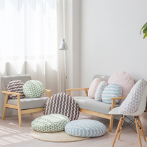 Soft suede pillow round cushion office nap sofa pillow down down cotton bay window big cushion