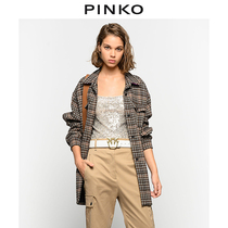 PINKO Womens Wool Blend Shirt Shirt Coat 1B13YK7694