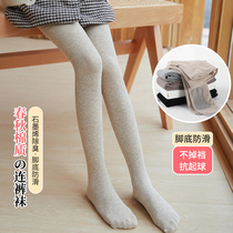 Childrens pantyhose Spring autumn medium thick girl high waist white jumper Dancing Socks Baby Pure Cotton Non-slip Beating Bottom Socks Pants