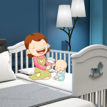 Crib solid wood bbbed European newborn splicing big bed multi-functional removable cot bed baby bed basket Shaker bed