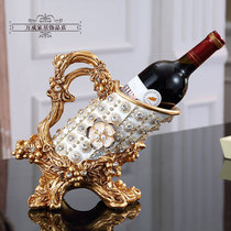 European-style wine rack living room wine cabinet decoration creative retro diamond-encrusted wine rack bar decoration housewarming new home gift