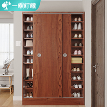 Door high vertical sliding door shoe cabinet modern simple home door outside large capacity balcony storage cabinet simple shoe rack