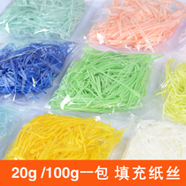 Paper Silk Raffi Grass Gift Box Padding Shredder Paper Small Gift Wrapping with Festive Sugar Box Paper Crummy