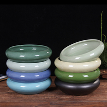 Jingdezhen Ceramic fish tank Living room Desktop gold fish tank Large number sleeping lotus cylinder Bowl Lotus Flower-pot Turtle Tank Water Fairy Porcelain Basin