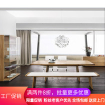 Coffee table American country antique solid wood table desk bar table hotel table personality creative dining table and chair