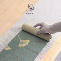 Minimalist numb cloth waterproof tea mat Zen Chinese table flag cloth art tea table mat tea curtain Kung Fu tea set Tea track Zero fit