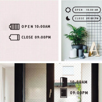 Business hours welcome glass door sticker coffee clothing shop window company office simple style