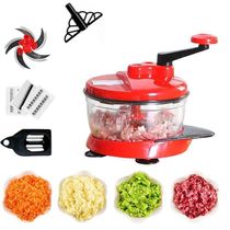 (Large capacity 2-4 liters)Multi-function meat grinder Household manual vegetable mincer Meat blender stuffing machine 1 2 liters