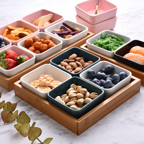 Plus Le Nordic sub-plate zero food plate nuts dried fruit plate sauce plate household ceramic platter fruit snack plate