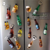 Refrigerator beer opener personality wall mounted wooden magnetic suction tap box opener bottler opener jitter