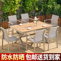 Nordic Outdoor Table And Chairs Patio Open-air Casual Outdoor Flex Light Luxurious Light House Terrace Terrace Villa garden table and chairs