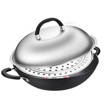 ASD Aishida cast iron pot 36cm binaural non-coating new third generation rust can not induction cooker wok LX8536E