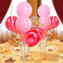 Pink balloon wedding decoration womens family engagement wedding room table floating bracket column wedding wedding scene layout