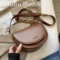 Sandro Ifashion 2021 new fashion womens bag soft leather saddle messenger bag joker shoulder bag mobile phone