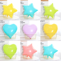 Macaron aluminum foil balloon star heart-shaped birthday scene layout decoration dream scene aluminum film balloon