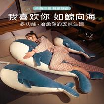 Whale pillow sleeping clip cloth doll long holding sleeping pillow pregnant woman doll animal blue long sleep long