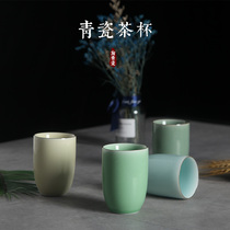 Longquan celadon large teacup Ceramic water cup Six-color welcome single cup couple tea cup Household water cup