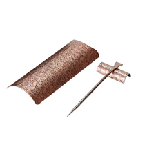 Shangfang bronze tea then enjoy handmade hammer tattooed tea lotus tea spoon tea spoon tea shovel imitation ancient red bronze tea set tea set accessories