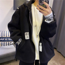 Even hat jacket Womens fall zipped open cardiovert loose Korean version blouse 2022 spring new womens clothing European station Eurogoods