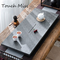 TOUCH MISS Natural black gold stone tea tray Large small stone tea sea tea table Simple modern tea tray