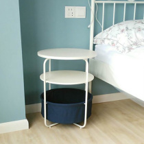 Small coffee table simple Mini small apartment living room sofa side corner cabinet shelf modern bedside round table