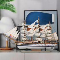 Wooden Sailboat Model Ornaments - Sailing Crafts Living Room Office Decor Ornaments Opening Gifts Light Luxury